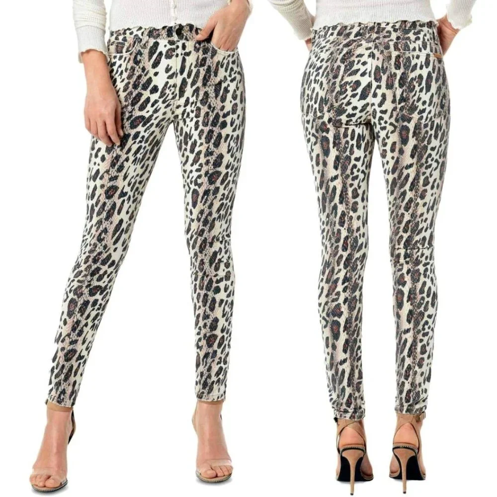 Joe's Jeans‎ Charlie High Rise Skinny Ankle Jeans in Leopard Print